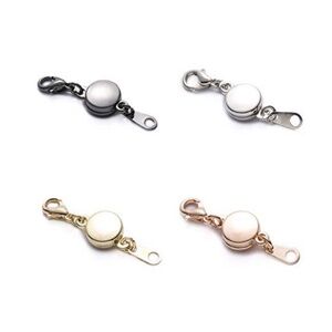 NEW Metal Jewelry Clasp Extender Set of (4) Pewter Yellow Gold Rose Gold Black